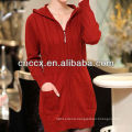 12STC0603 new arrival long hooded sweater coat